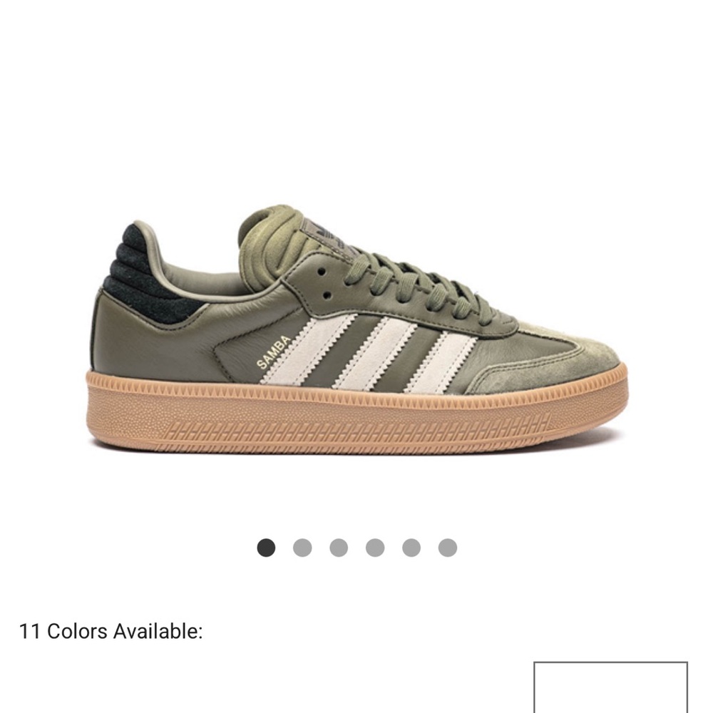 adidas Samba Green and Beige Sneakers